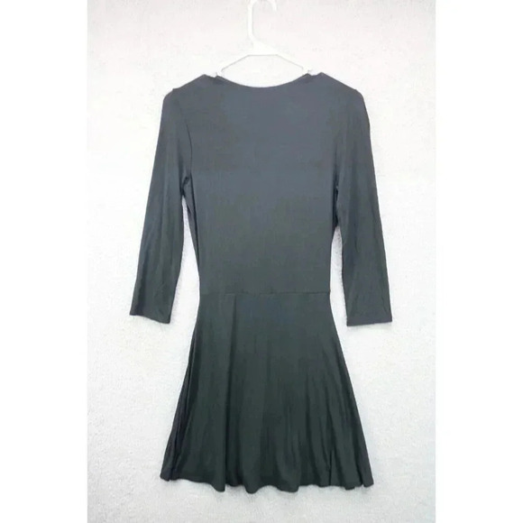 Abercrombie & Fitch Black Wrap Dress-3/4 Sleeves-Size Small-Stretchy - Picture 7 of 9